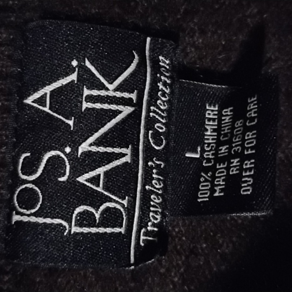 Jos. A. Bank Dark Chocolate Oversized Cashmere Long Sleeve Sweater - Picture 4 of 4